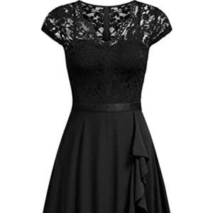 Bridesmaid Dress Black Lace